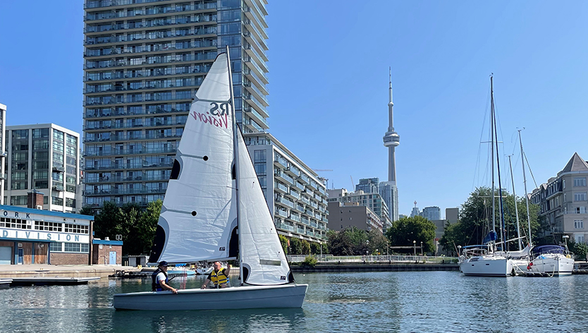 sailboat in Toronto harbour